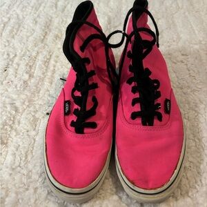 VANS Hot Pink High Tops Men’s Size 5.5 Women Size 7 Vintage Style